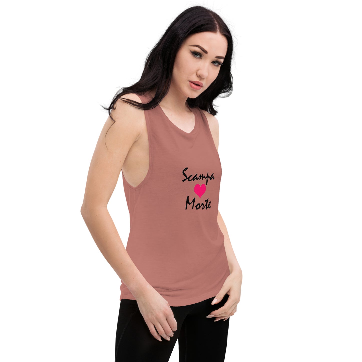 Ladies’ Muscle Tank - Pink Heart