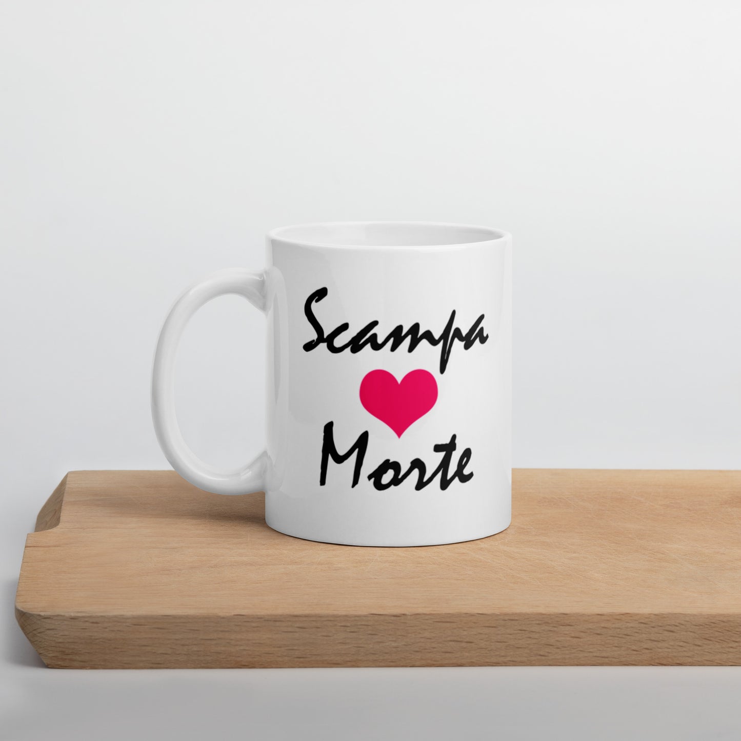 Scampamorte Heart White glossy mug