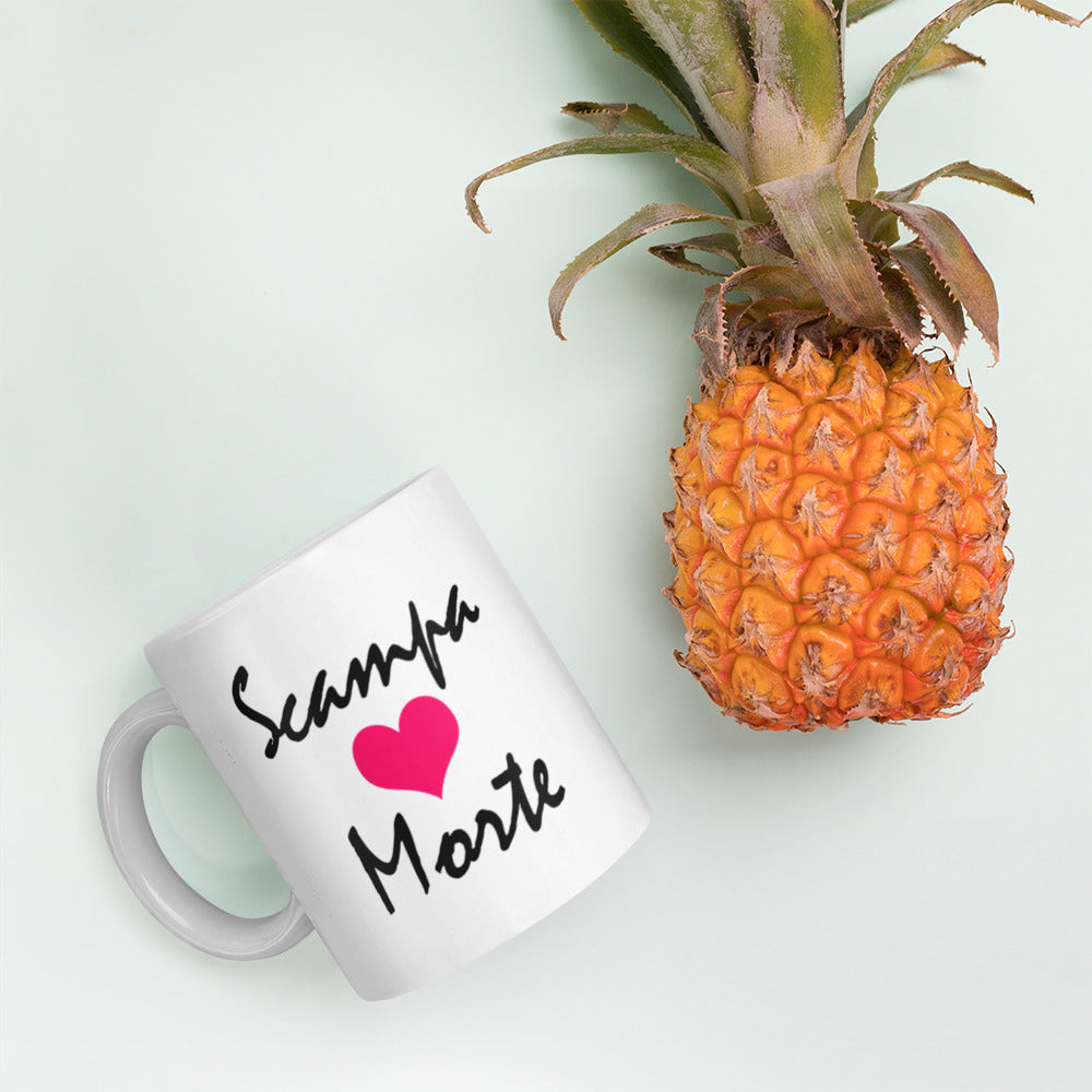 Scampamorte Heart White glossy mug