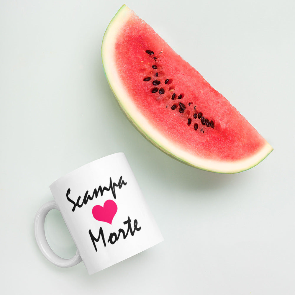 Scampamorte Heart White glossy mug