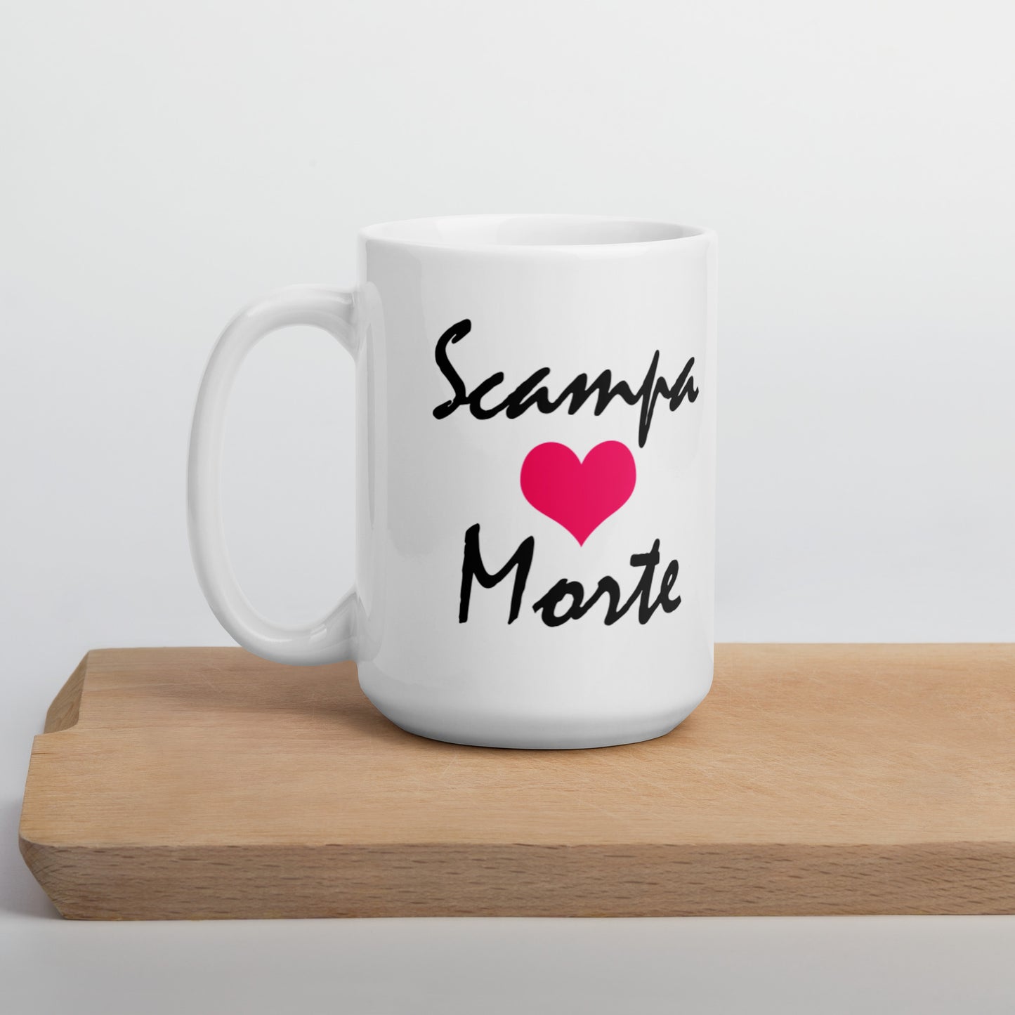 Scampamorte Heart White glossy mug