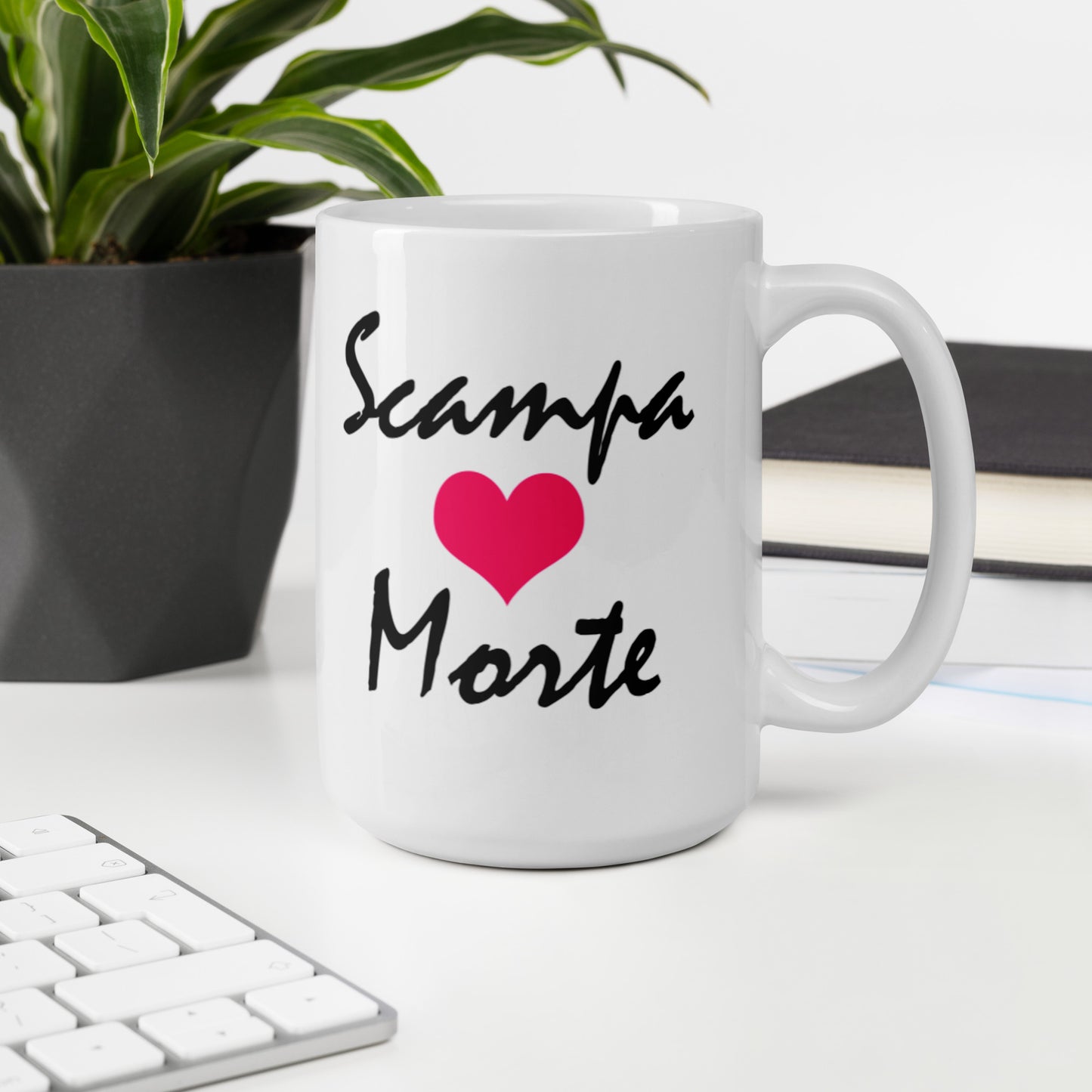 Scampamorte Heart White glossy mug